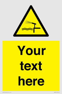 Custom warning water cannon